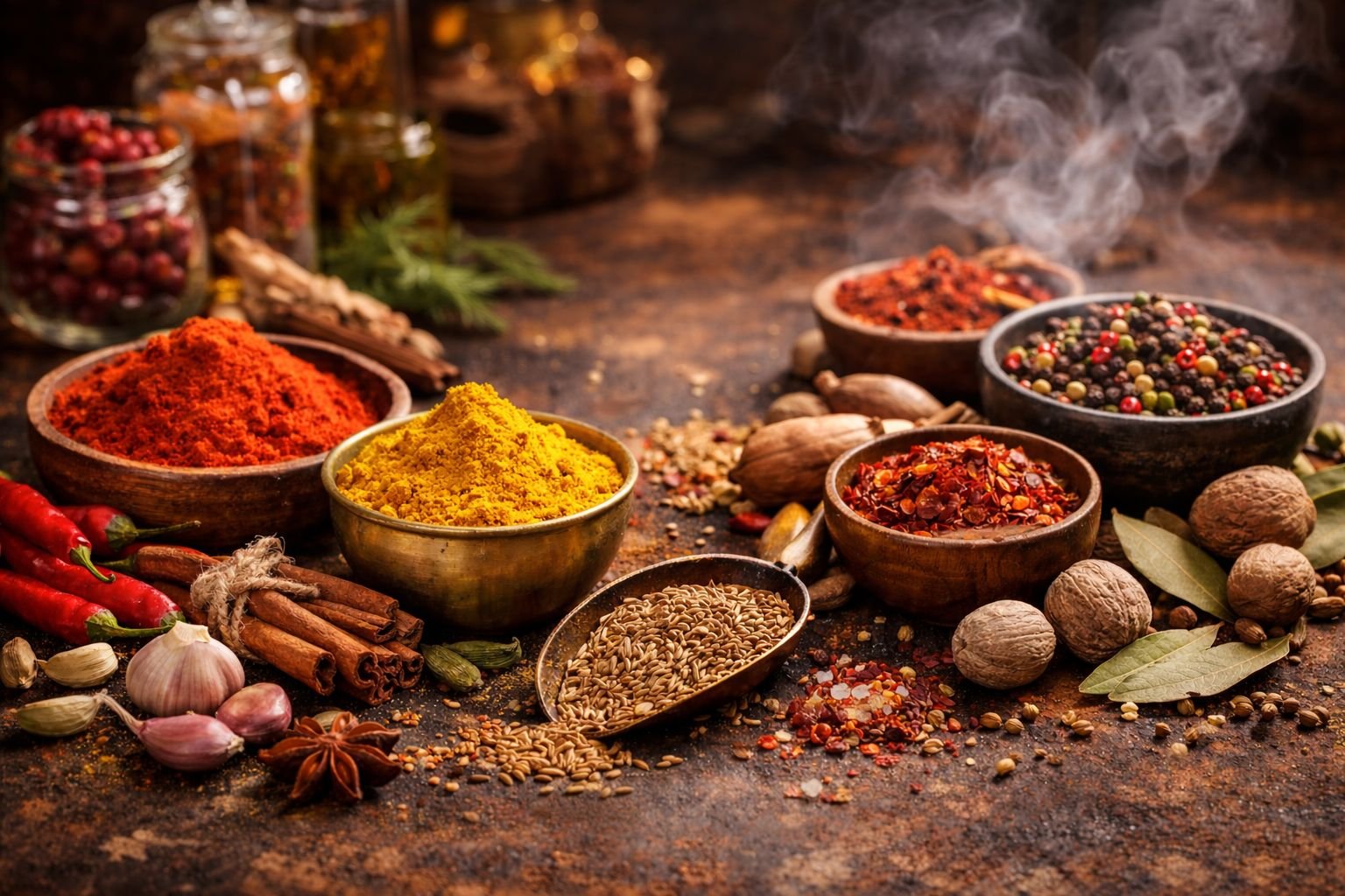 Premium Kerala Spices – Cardamom, Black Pepper, Clove and Nutmeg